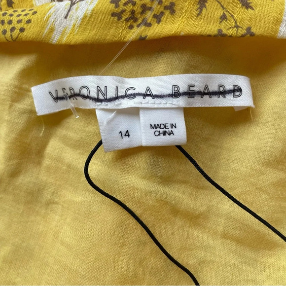 New! Veronica Beard Virginia Gold Floral One Shoulder Maxi Dress 22239 - Picture 12 of 16